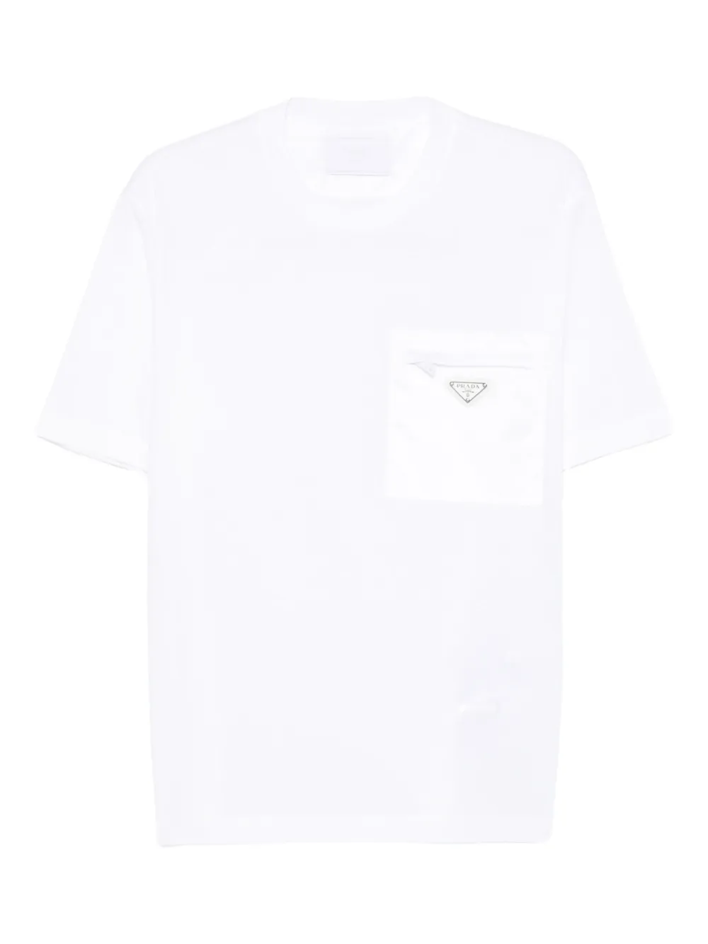 Prada Re-Nylon Triangle-logo T-shirt Wit