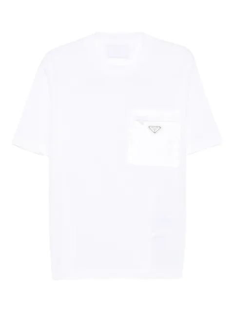 Prada Re-Nylon Triangle-logo T-shirt