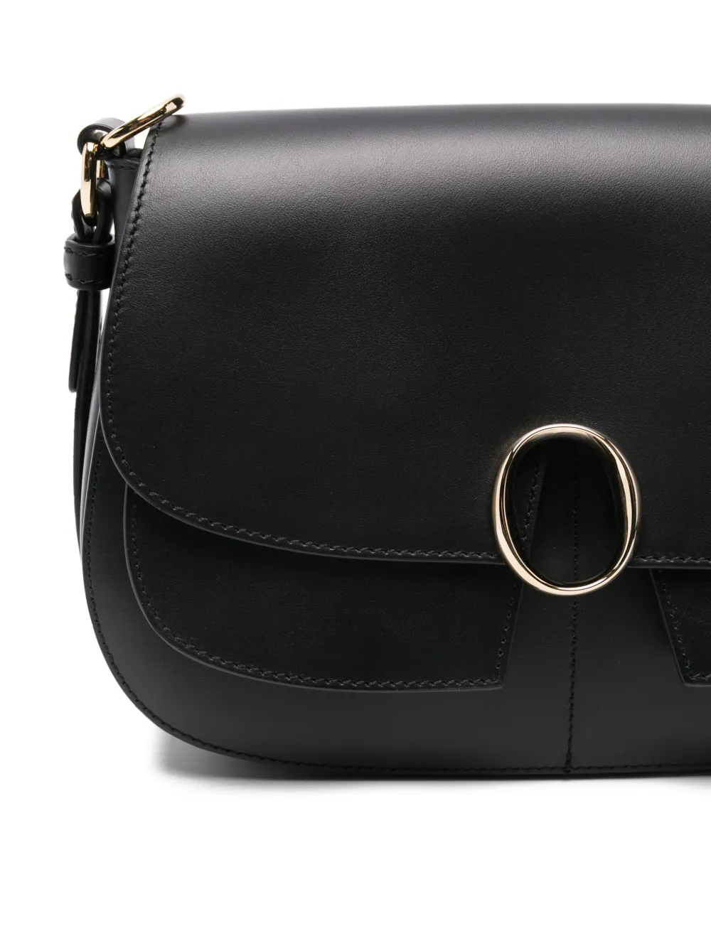 Orciani Leren schoudertas Zwart