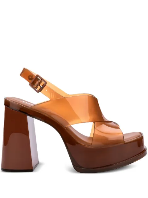 Melissa platform cross-strap pumps