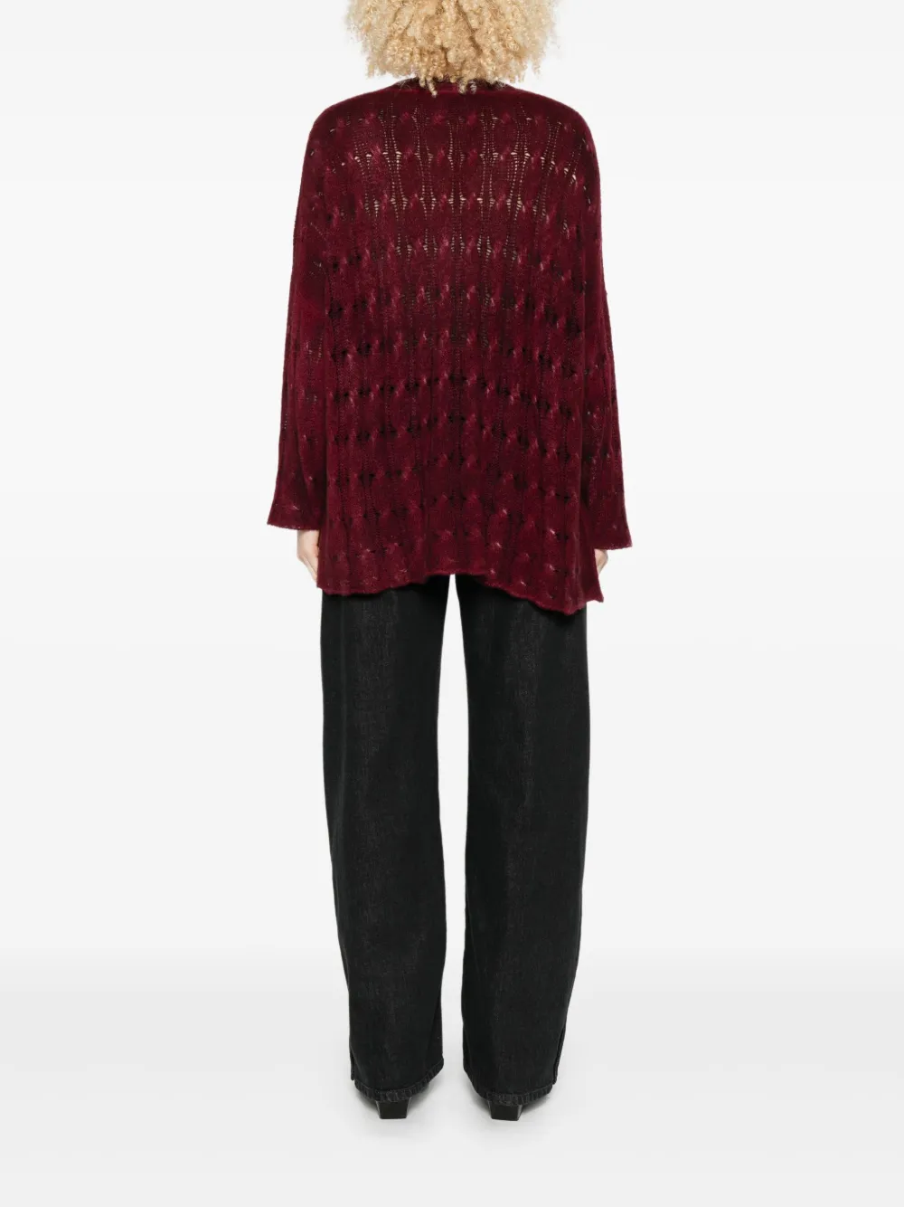 Avant Toi Open-knit Jumper In Red