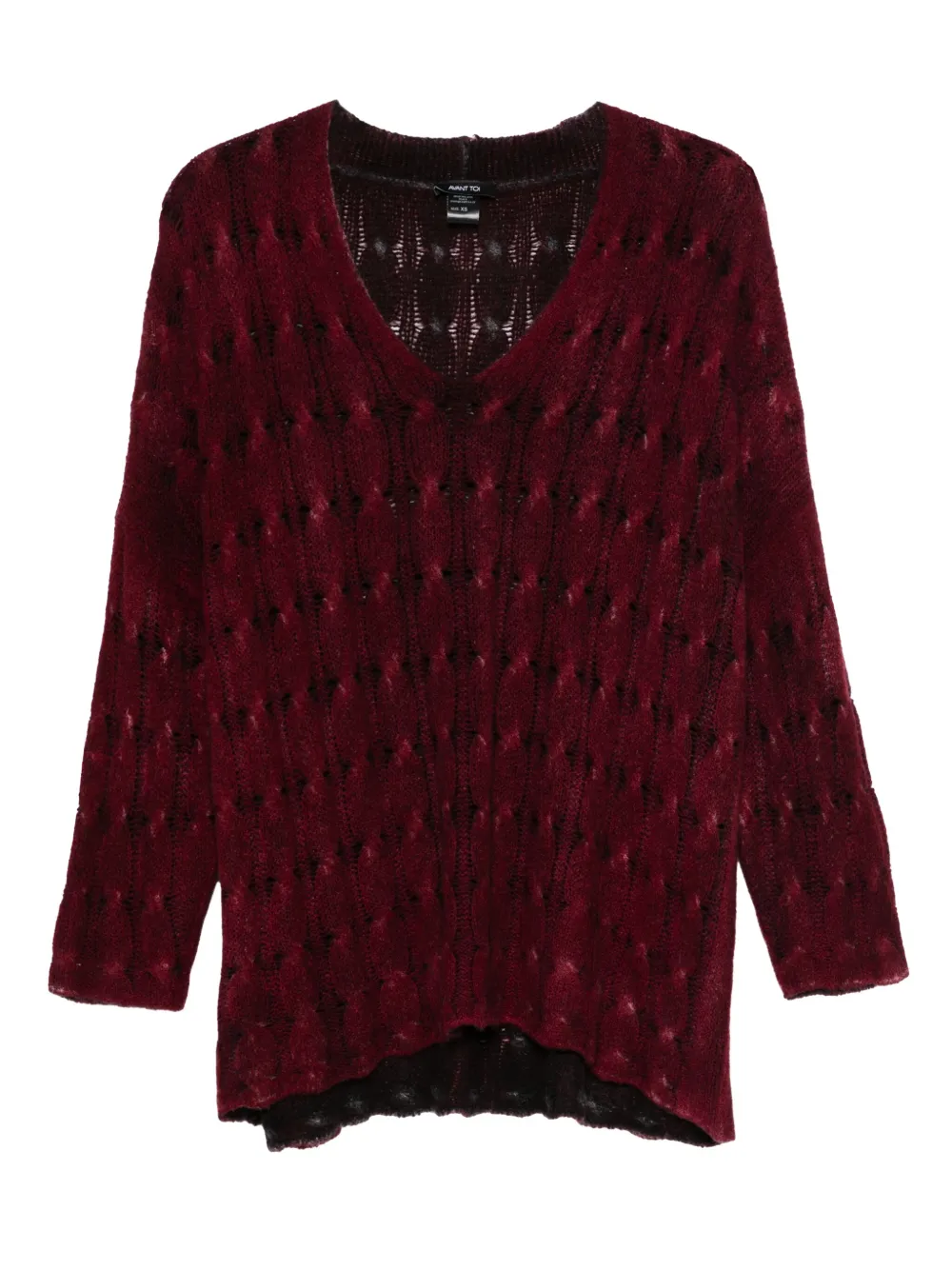 Avant Toi Open-knit Jumper In Red