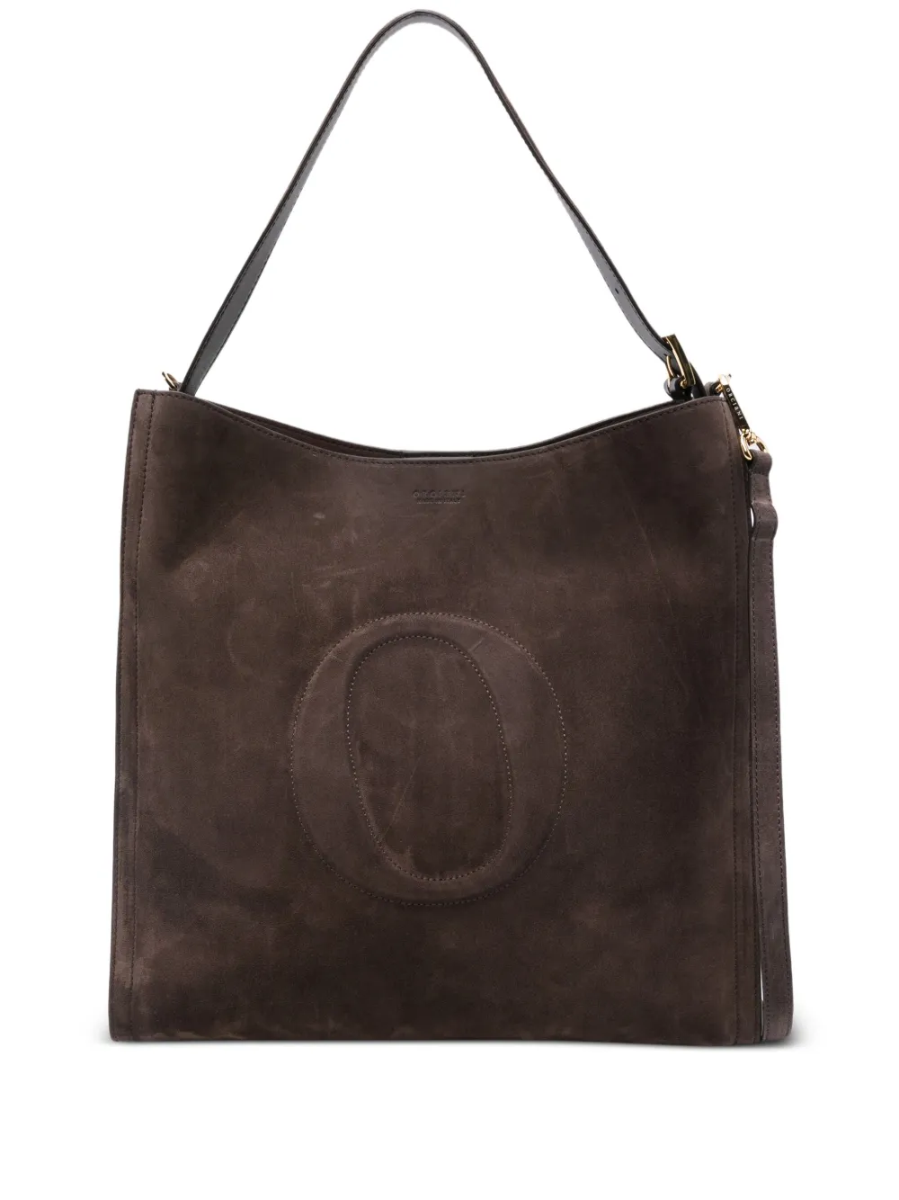 Orciani sac porté épaule en daim | marron | Image 1