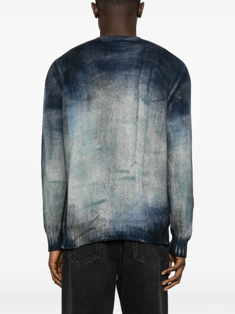 Avant Toi Trui met ombré-print en ronde hals Blauw