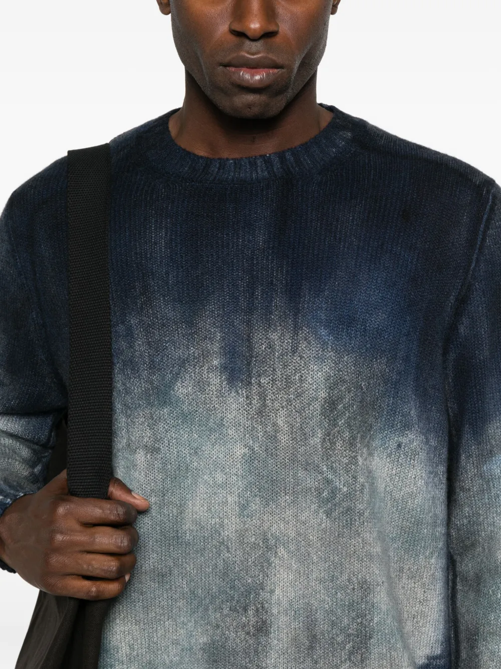 Avant Toi Trui met ombré-print en ronde hals Blauw