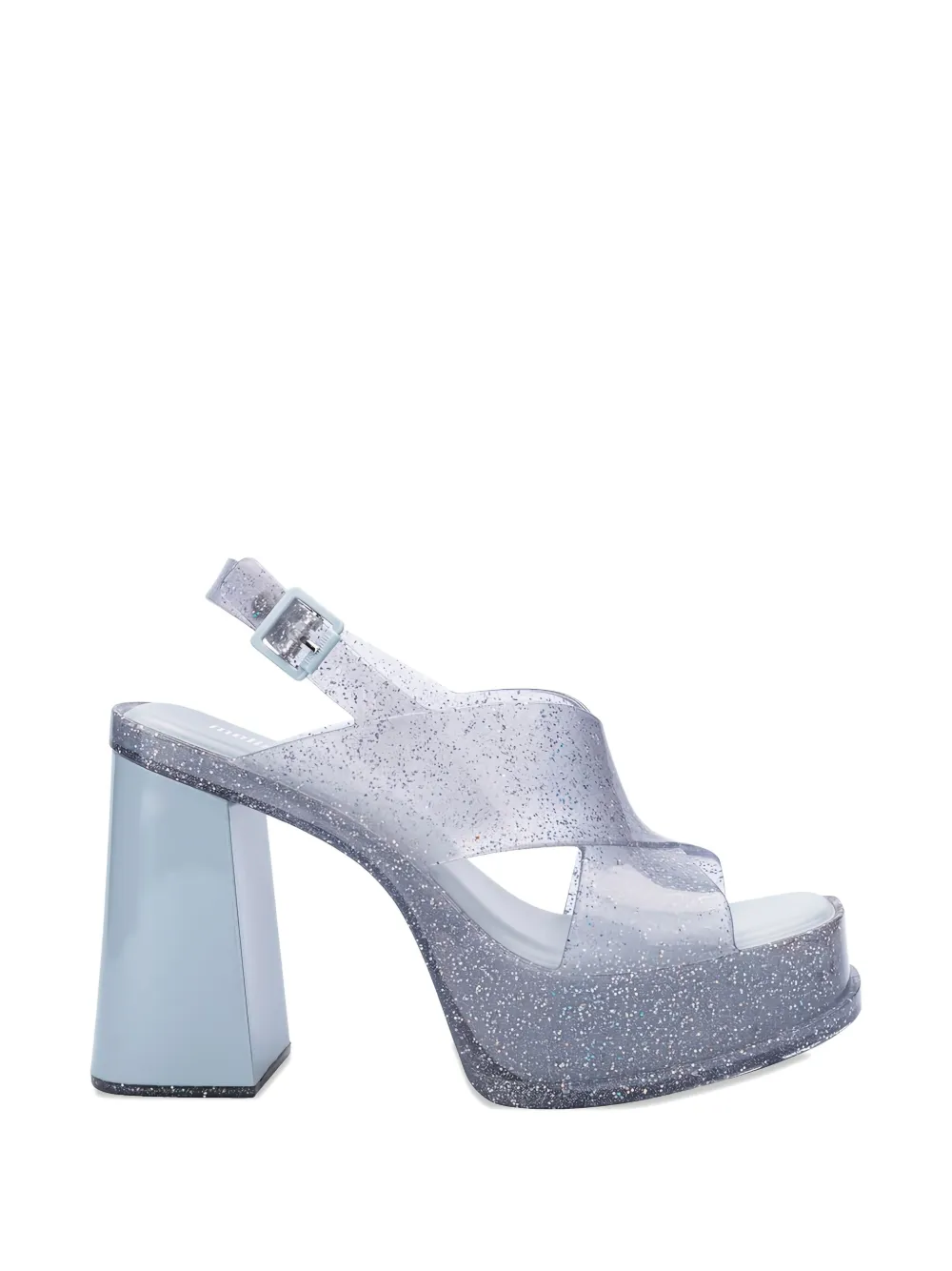 Melissa glitter platform pumps Blue