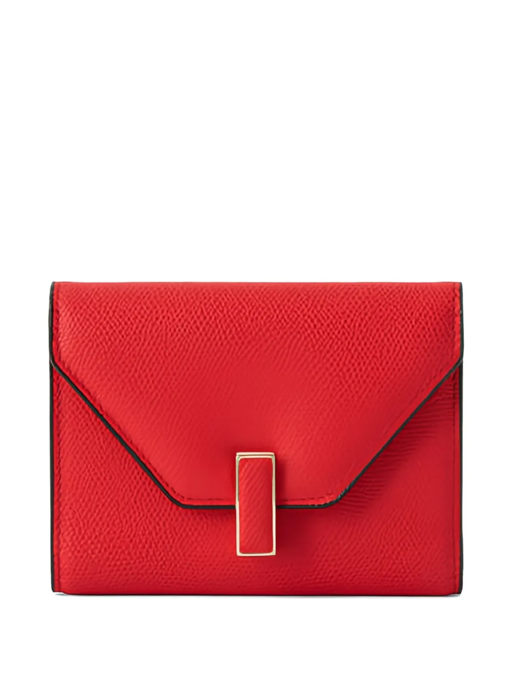 Valextra Flap-closure Leather Wallet In Red