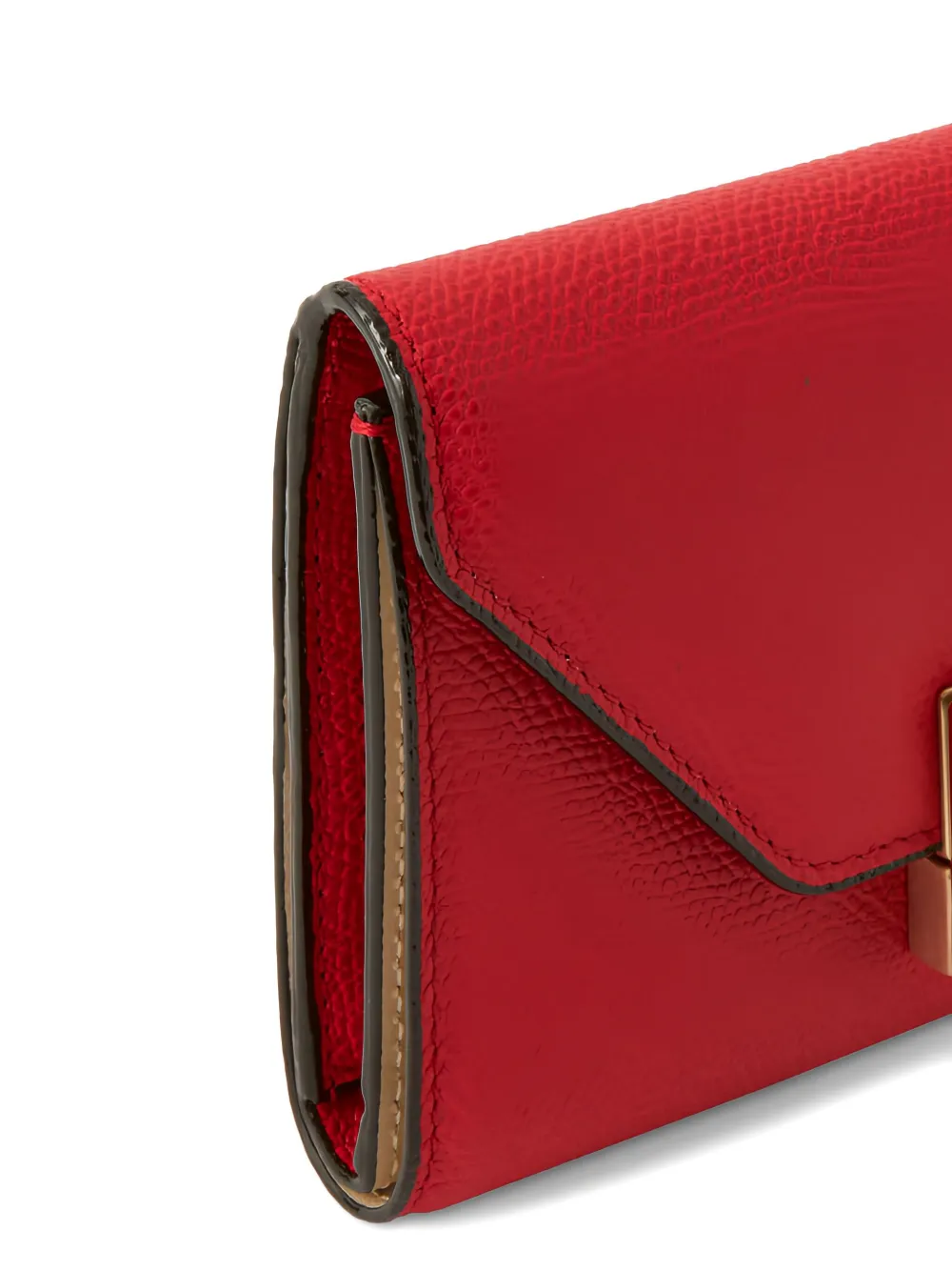 Valextra Flap-closure Leather Wallet In Red