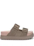 Melissa platform double-strap slides - Neutrals