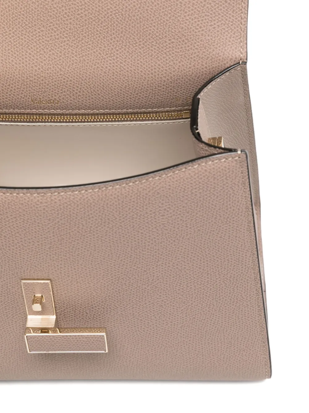 Valextra Mini Top-handle Flap Tote Bag In Neutral