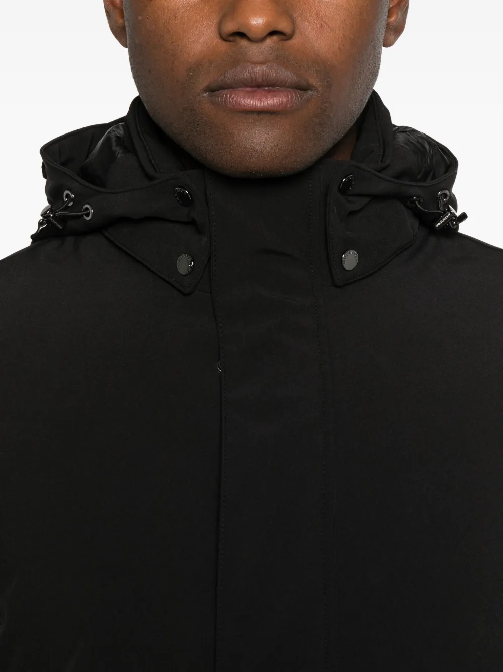 Woolrich Hooded Jacket In Black