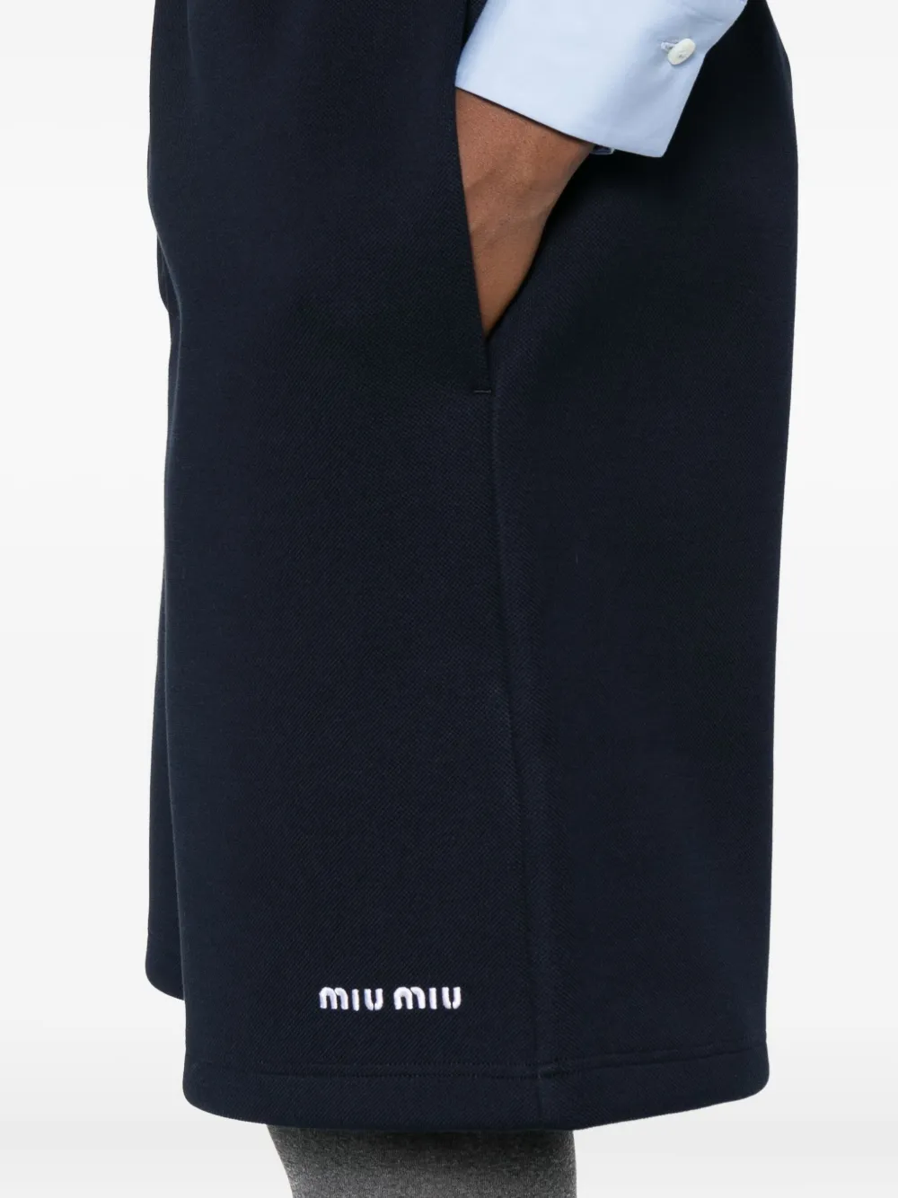 Miu Shorts met elastische tailleband Blauw