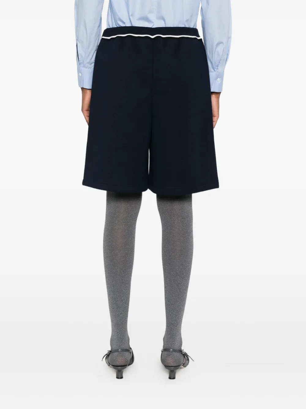 Miu Shorts met elastische tailleband Blauw