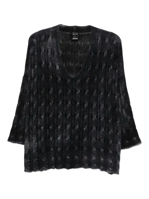Avant Toi V-neck cable-knit sweater