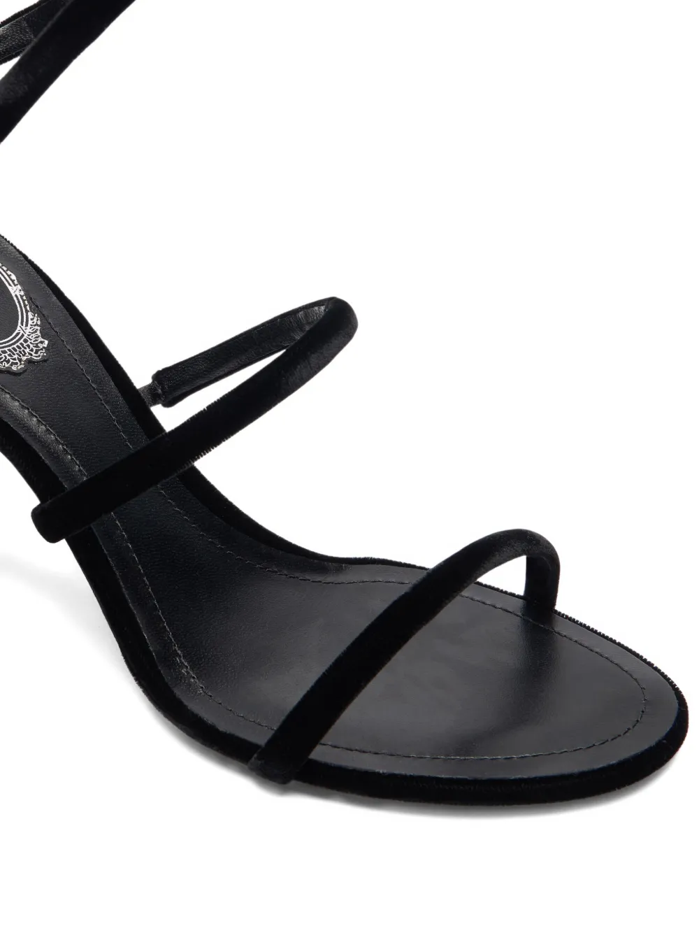 René Caovilla 80mm Cleo spiral-ankle-strap sandals Black