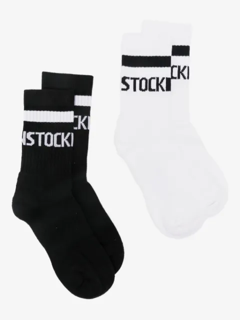 Birkenstock set de dos calcetines con logo bordado
