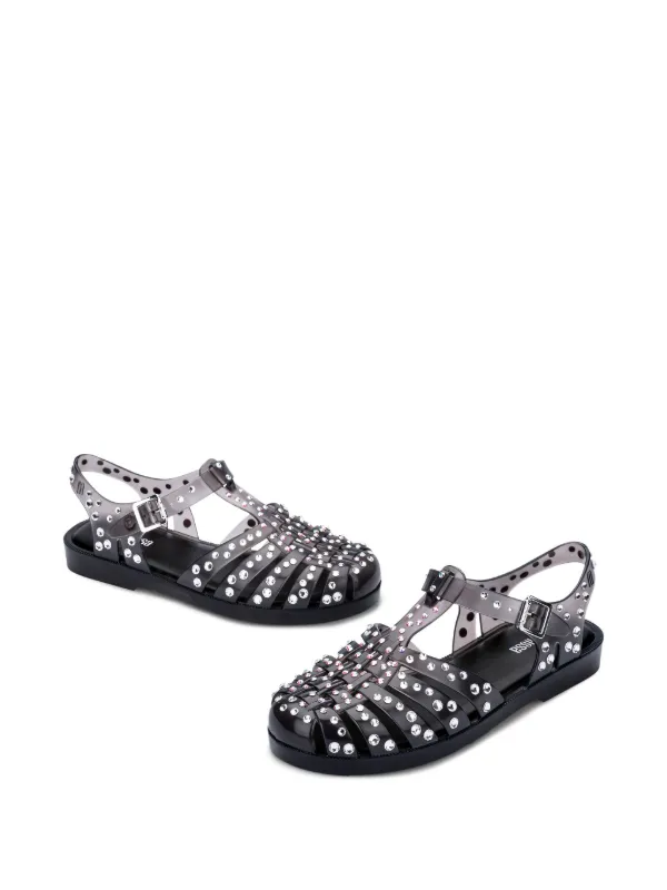 Melissa ビジュートリム サンダル | ブラック | FARFETCH JP