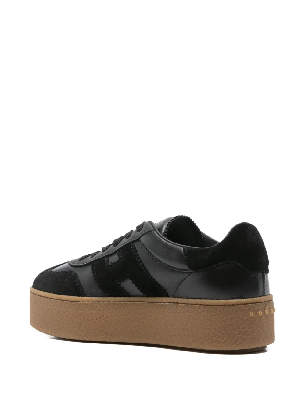 Hogan Suede Panelled Sneakers In Black