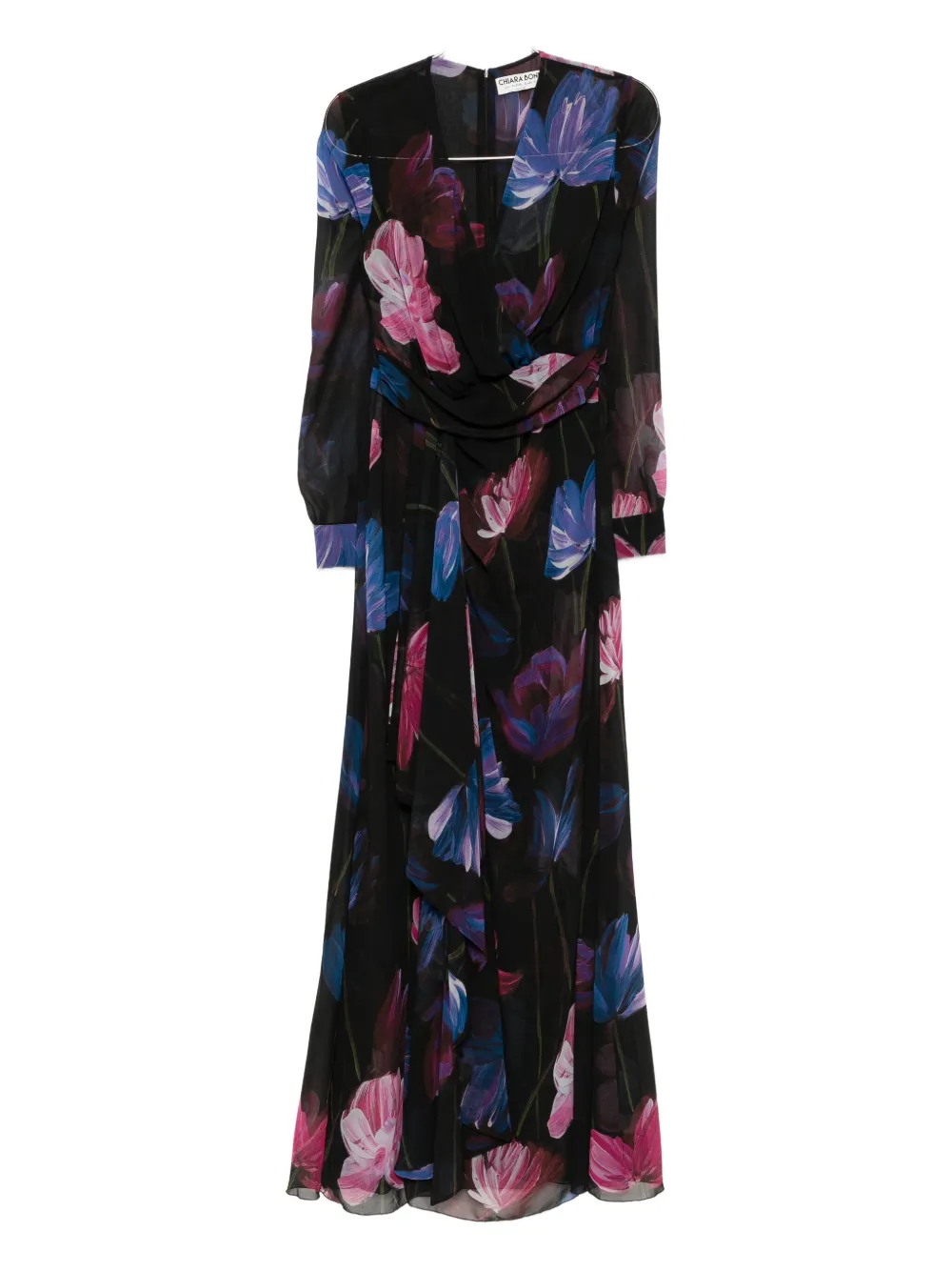 CHIARA BONI La Petite Robe floral-print ruffled maxi dress | Black | Image 1