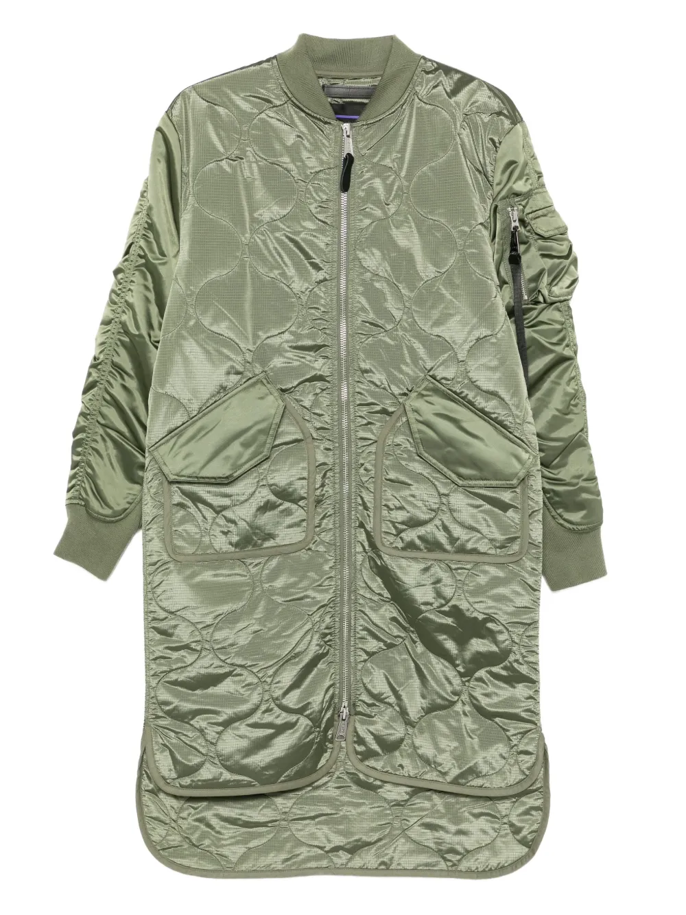 Alpha Industries quilted zip-up jacket | Green | Image 1