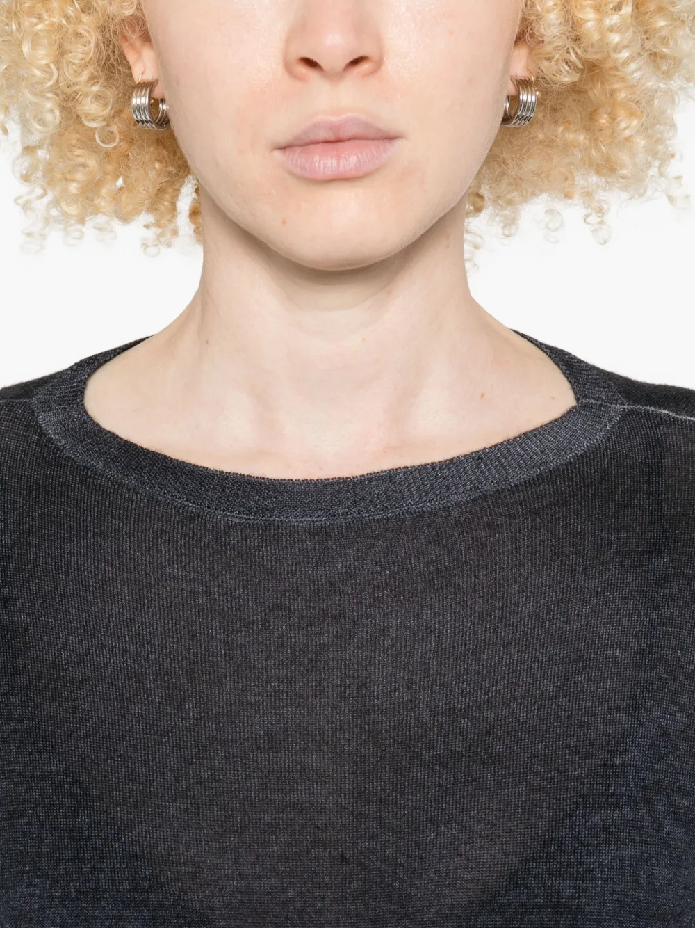 Avant Toi Three-quarter Sleeve Sweater In Blue