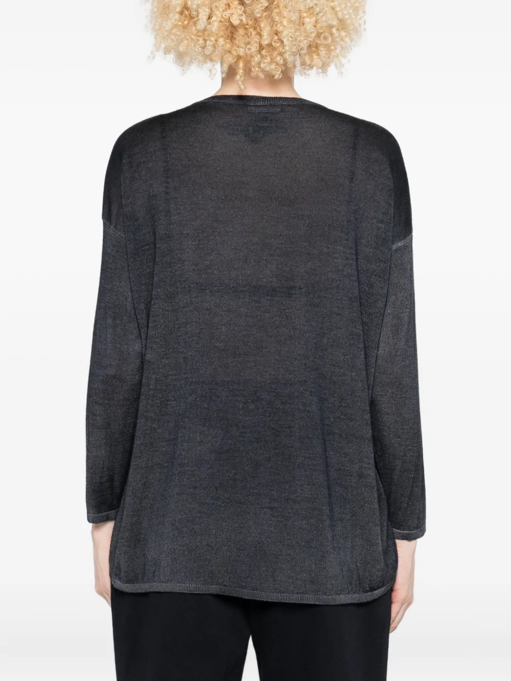 Avant Toi Three-quarter Sleeve Sweater In Blue