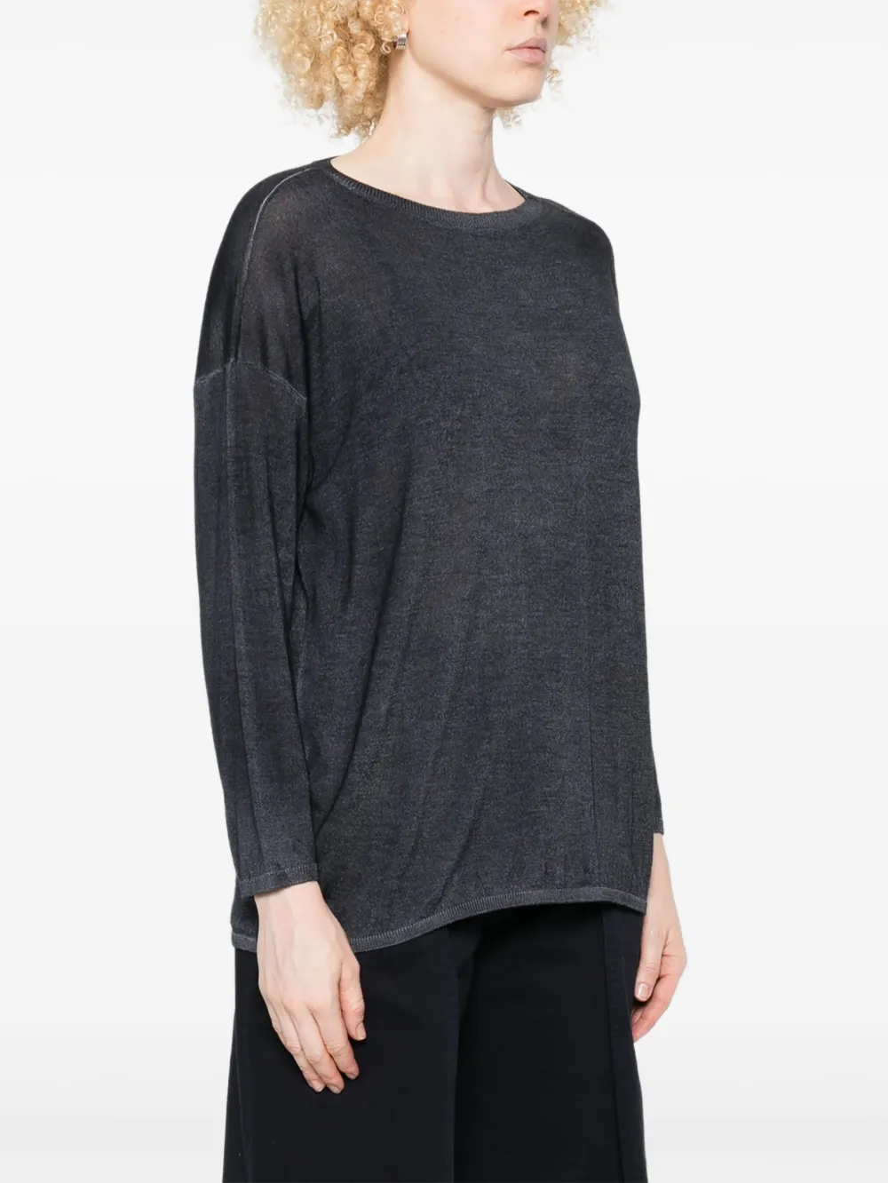 Avant Toi Trui met cropped mouwen Blauw