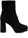 Gianvito Rossi 70mm Holly platform block-heel suede boots - Black