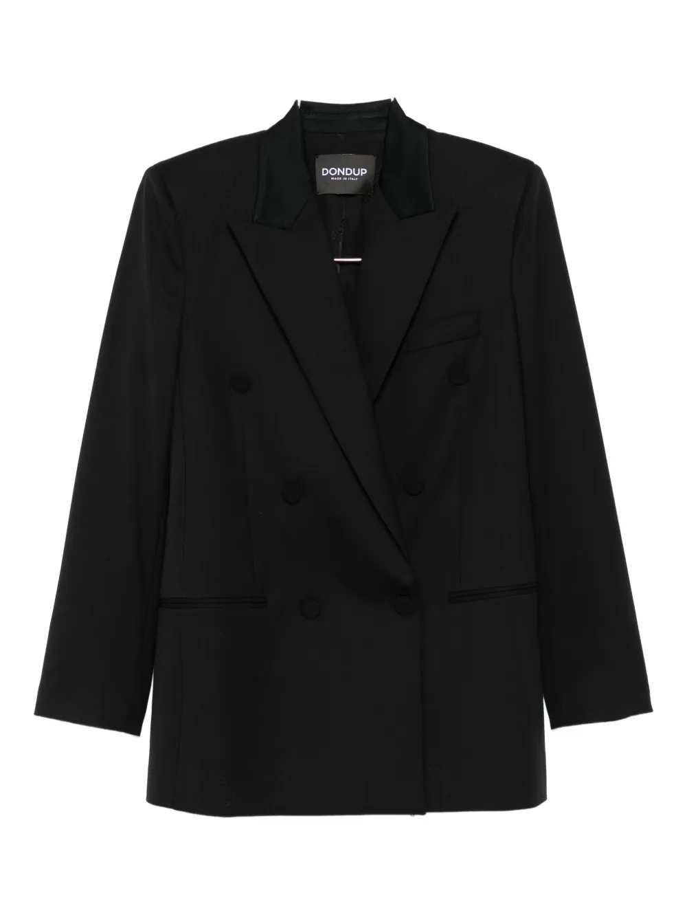 Dondup Double-breasted Blazer In Black