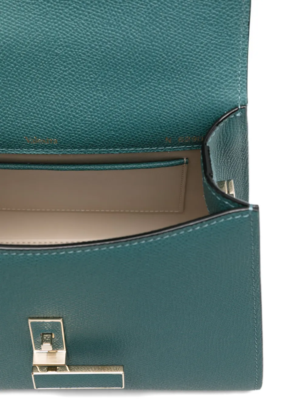 Valextra Mini Flap-closure Top-handle Tote Bag In Green