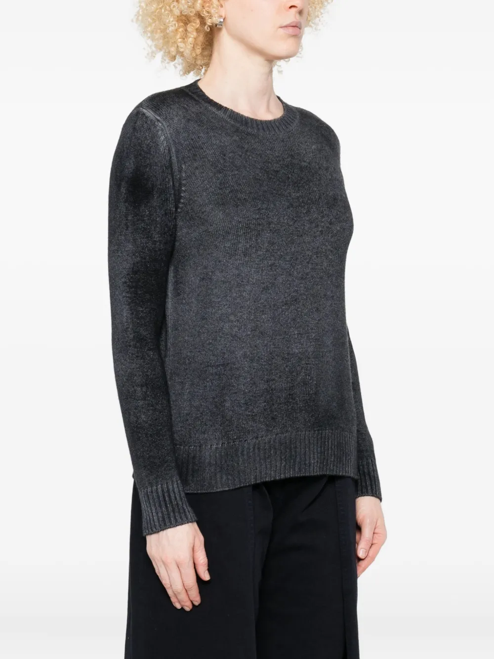 Avant Toi Ribbed Crew-neck Sweater In Blue