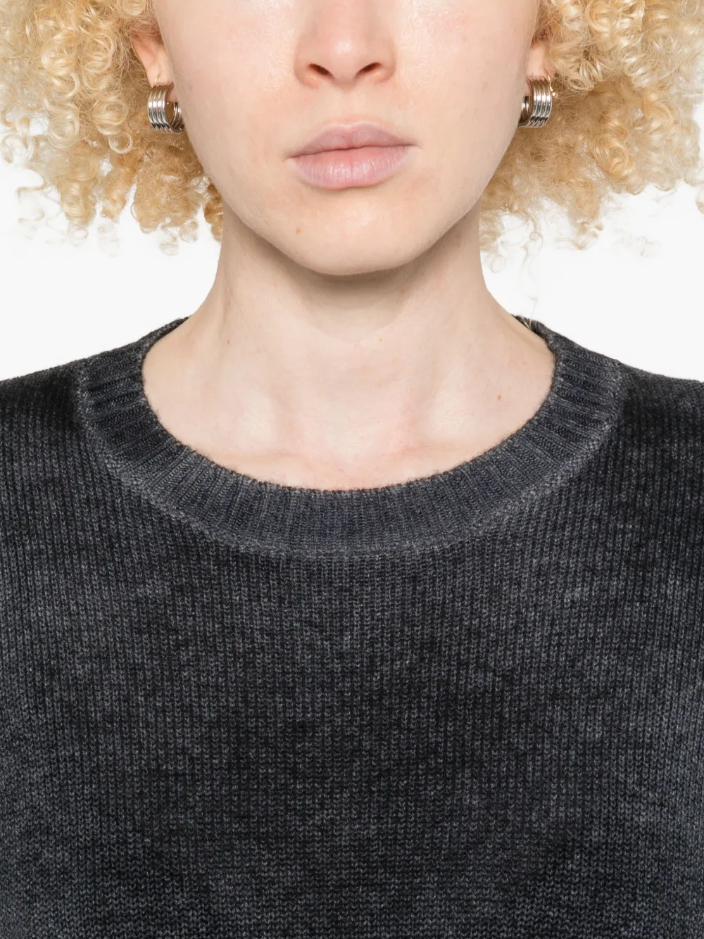 Avant Toi Ribbed Crew-neck Sweater In Blue