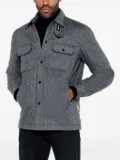 Woolrich herringbone-pattern flap-pocket shirt jacket - Grey