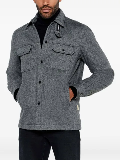 Woolrich sobrecamisa con motivo de espiga