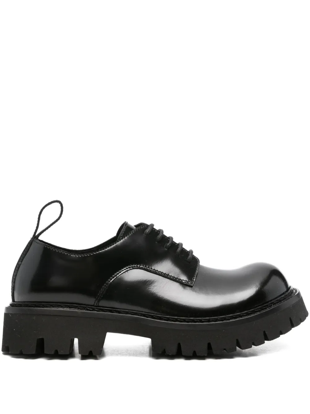 Moschino leather lace-up derby shoes Black