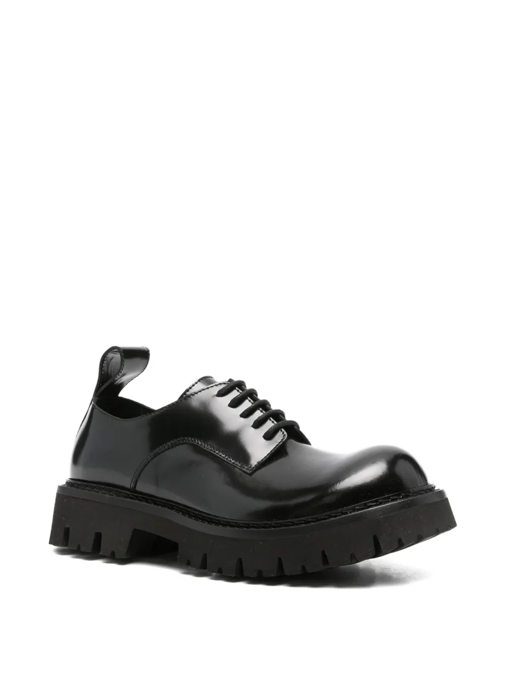Moschino leather lace-up derby shoes Black
