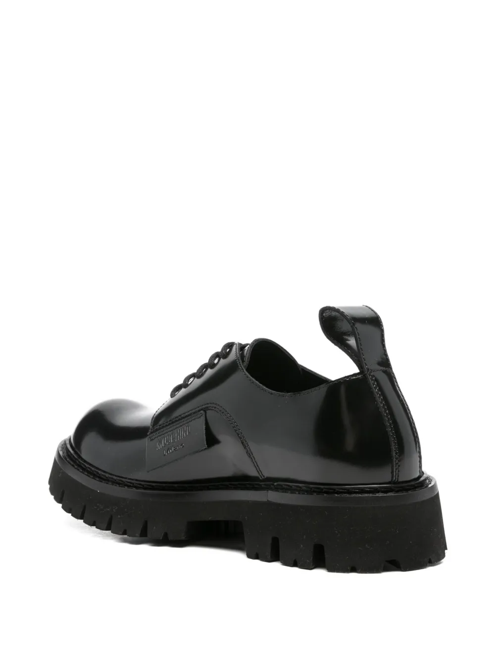 Moschino leather lace-up derby shoes Black