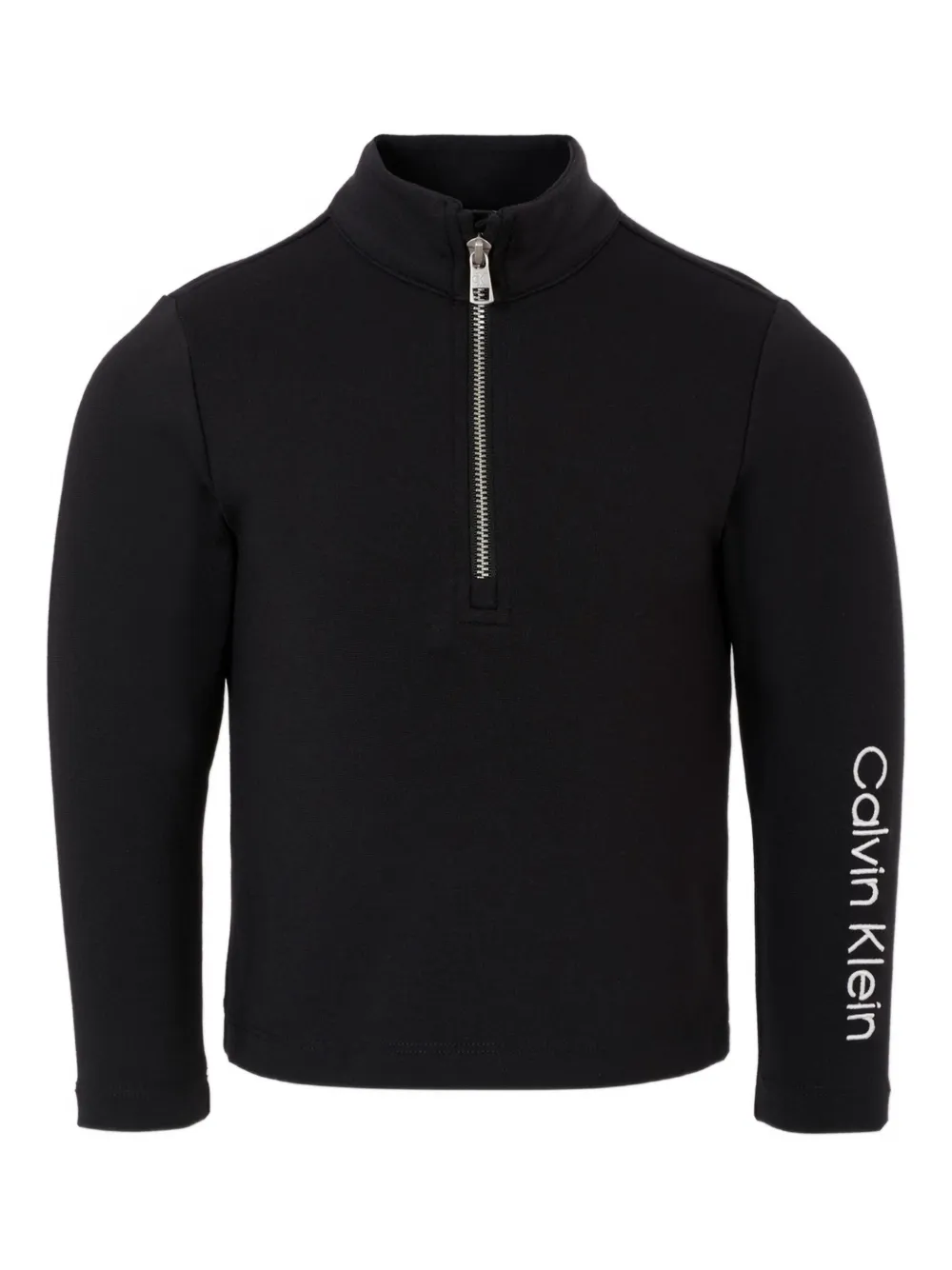Calvin Klein Kids Top met lange mouwen en rits Zwart