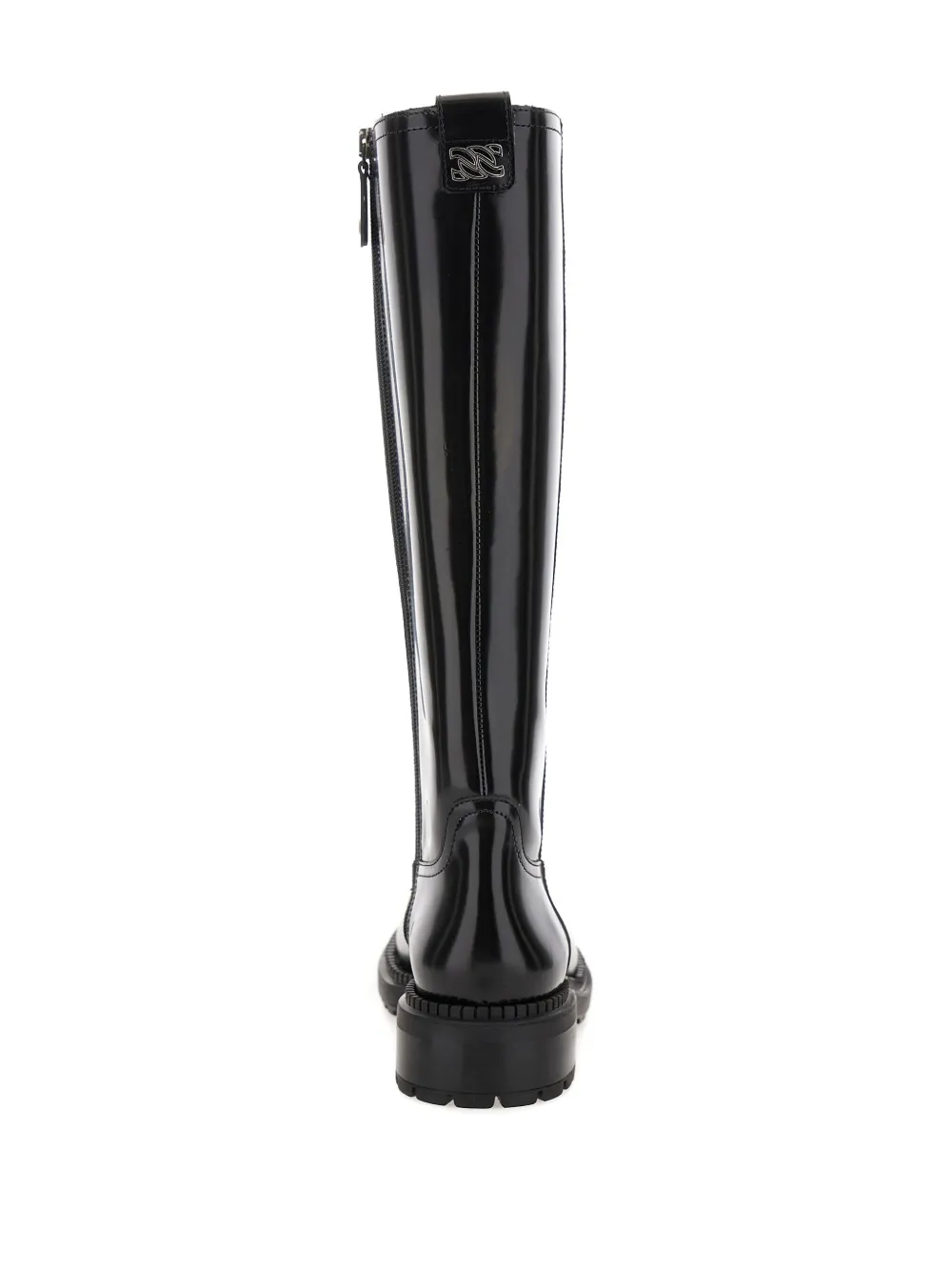 Casadei zip-up leather boots Black
