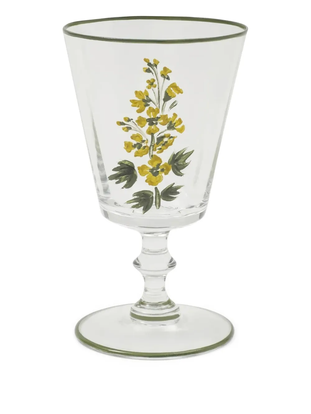 Cabana Murano Primrose Hand-painted Wine Glass (15 Cm) In Multi