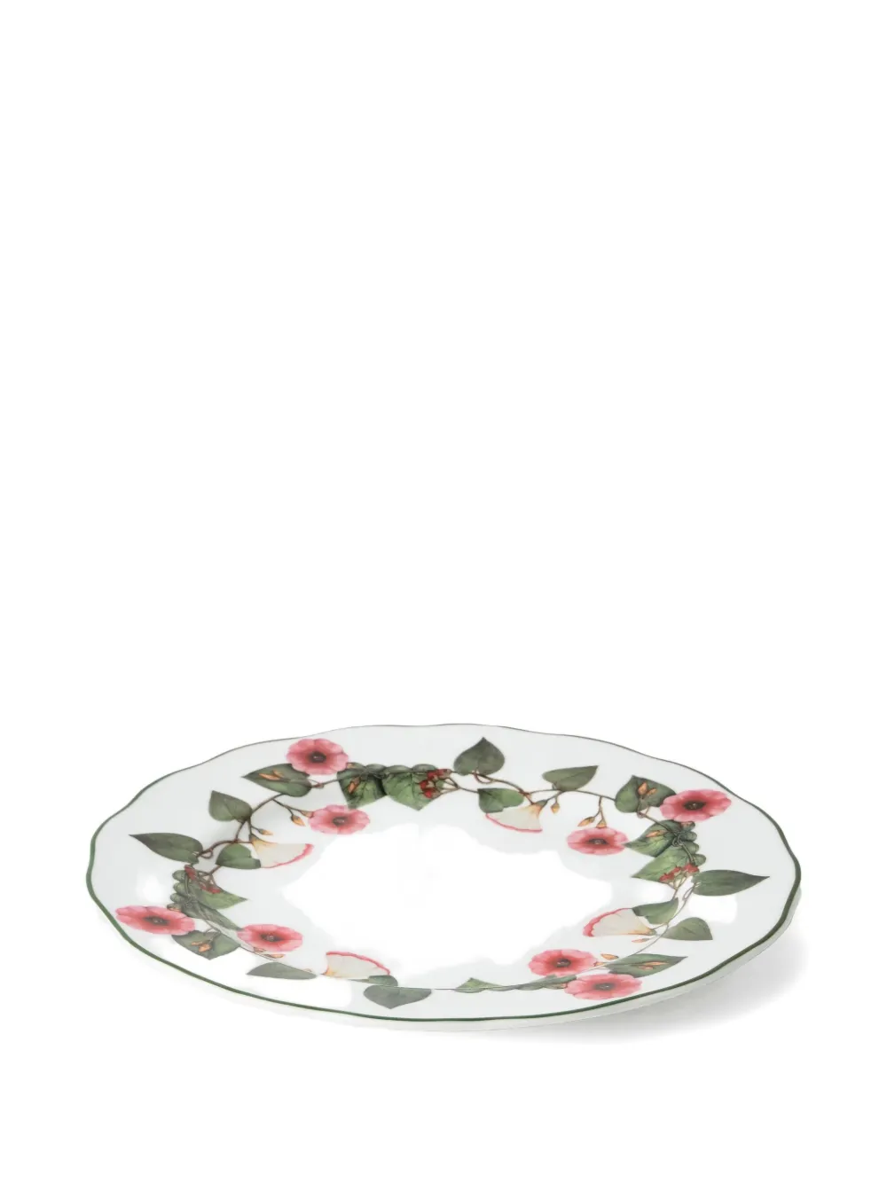 Cabana Piatto piano Ciclamino in porcellana - Bianco