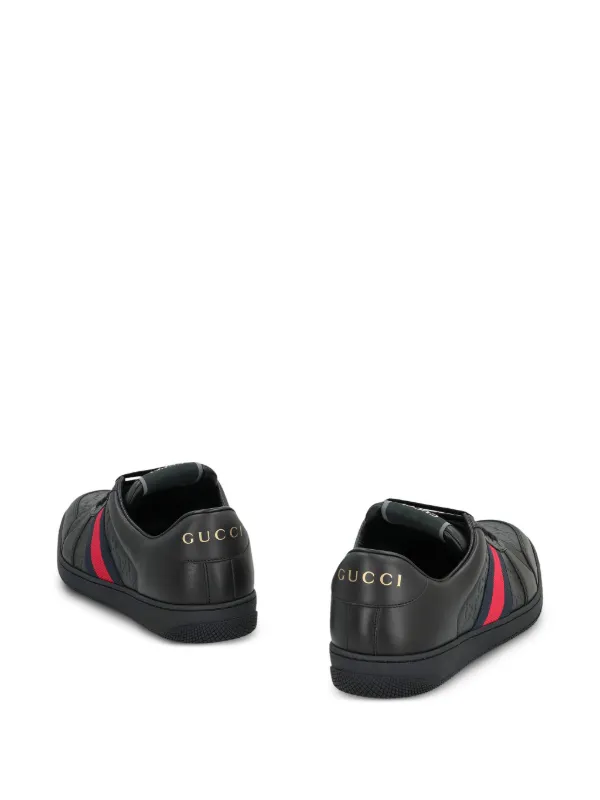△グッチ スニーカー スクリーナー レザー メンズ ブラック サイズ7 Gucci スクリーナー レザースニーカー | ブラック | FARFETCH JP