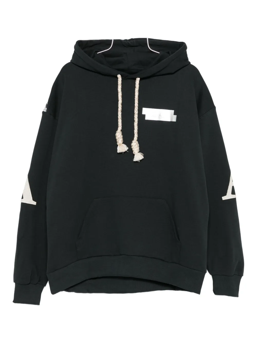 Al Ain Rope-drawstring Hoodie In Black