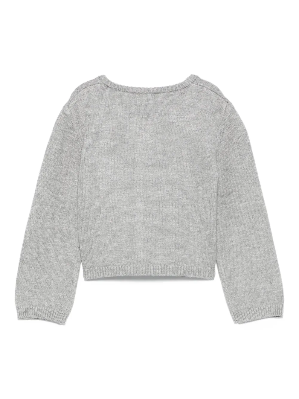 Liu Jo Kids Gebreid vest met cat-face Grijs
