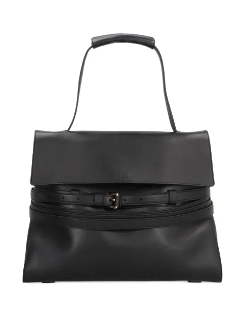 Moschino Tie Me belted leather tote bag
