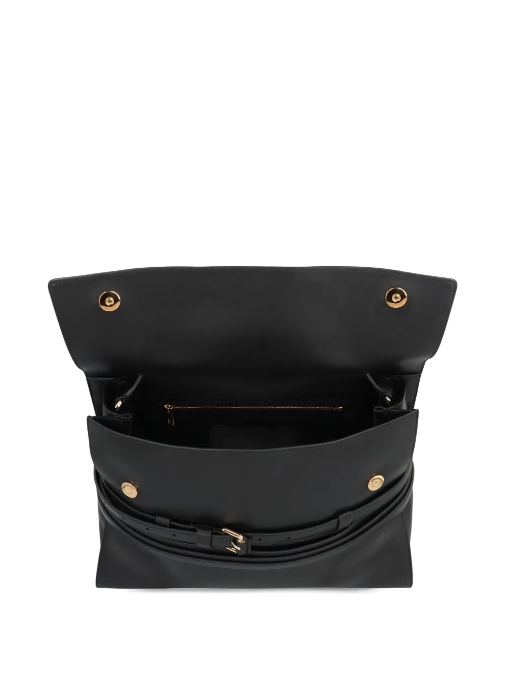 Moschino Tie Me belted leather tote bag Zwart