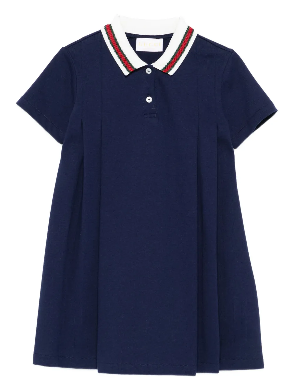 Gucci Kids Jurk met gestreept detail Blauw