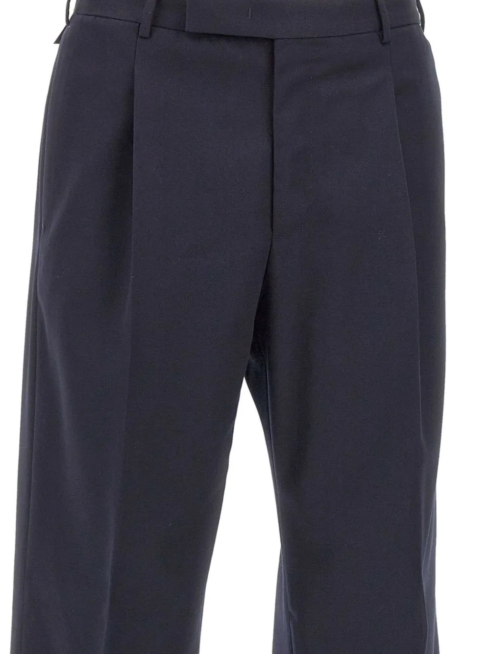 PT Torino single-pleat wool trousers Blauw