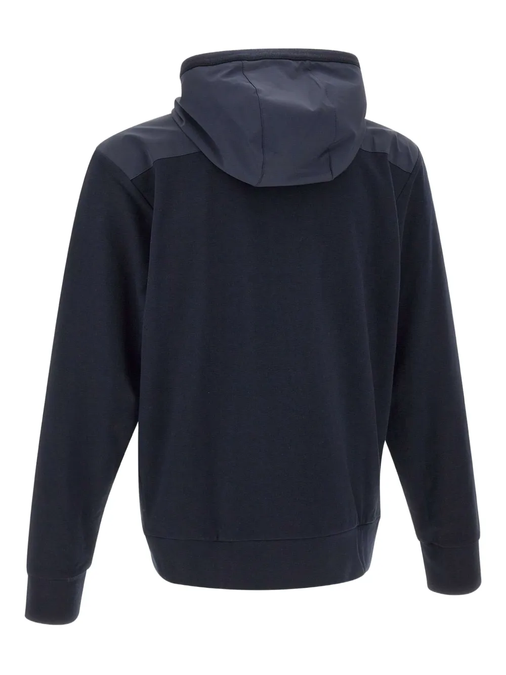 Paul & Shark Panelled Zip-up Hoodie In Black