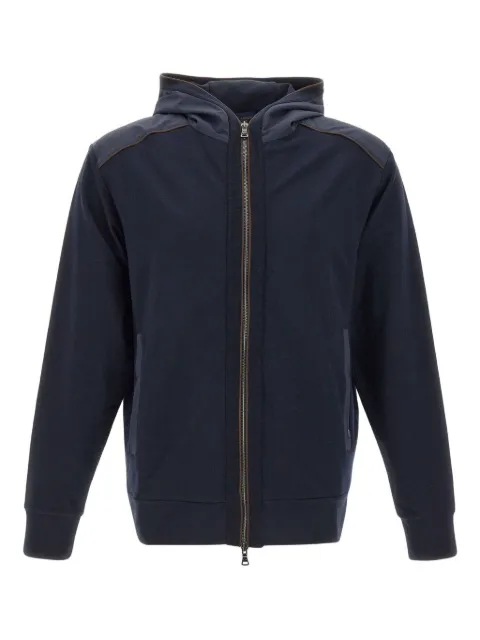 Paul & Shark panelled zip-up hoodie